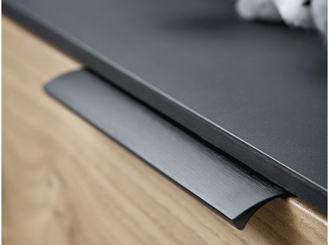 S Maner EDGE STRAIGHT negru mat periat